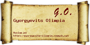 Gyorgyevits Olimpia névjegykártya